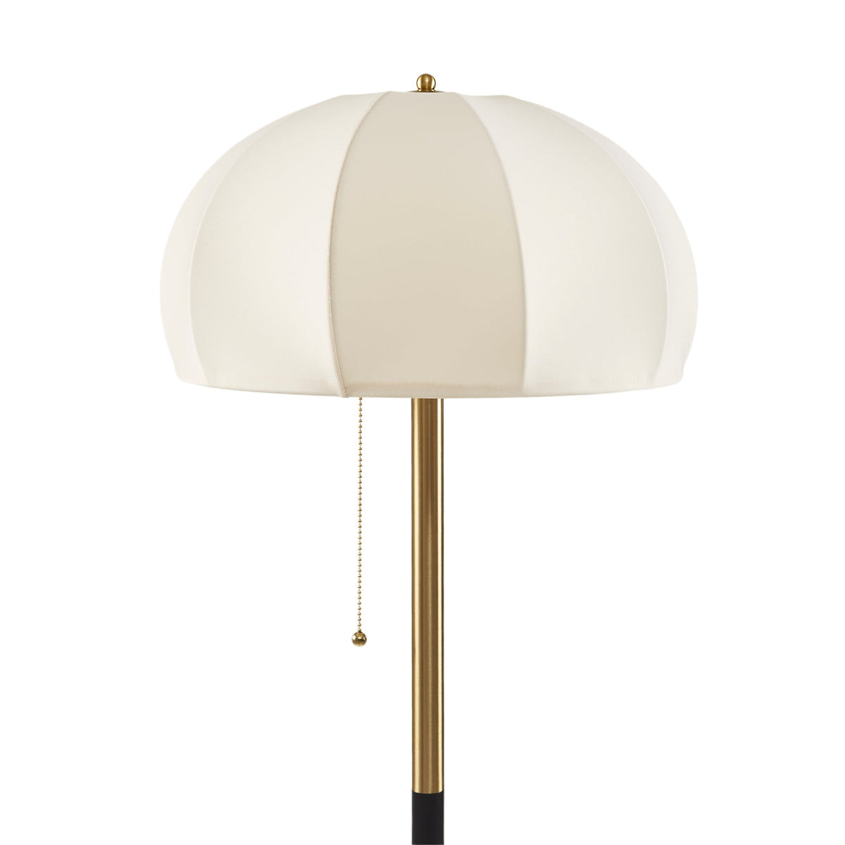 Samira Textured Ceramic Floor Lamp with Fluted Fabric Shade