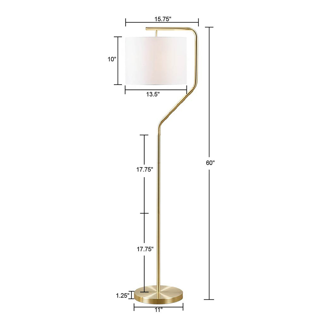 Angular Arched Metal Floor Lamp