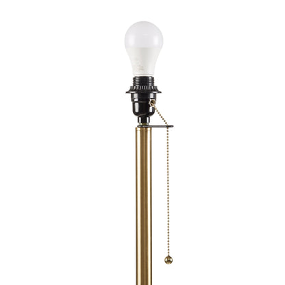 Samira Textured Ceramic Floor Lamp with Fluted Fabric Shade