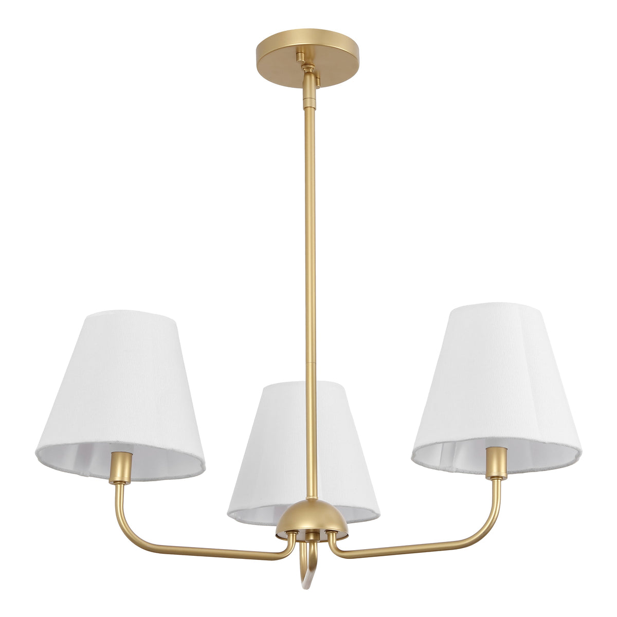 Pauline Coastal Contemporary Adjustable Swooping Arm Candle-Style Metal LED Chandelier